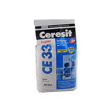 Затирка Церезит (Ceresit) CE 33 (2-5мм) Серый (2кг)