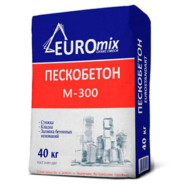 Пескобетон Euromix М-300 40 кг