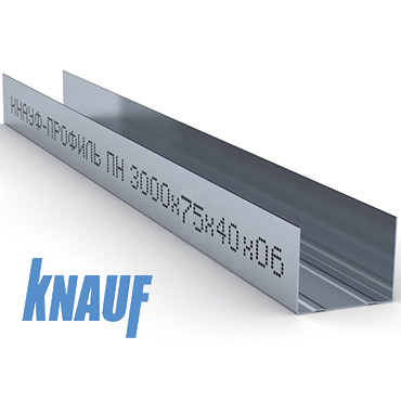 Профиль направляющий Knauf 75х40 мм 3 м 0,60 мм