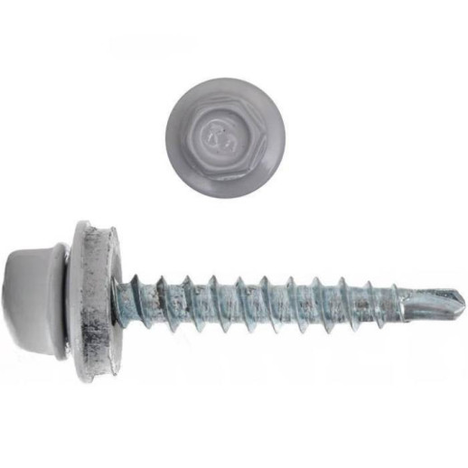 Саморез кровельный Kenner RAL7004 серый 4,8х35 мм 250 штук