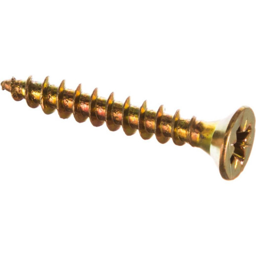 Шуруп для дерева с потайной головкой Pz-3 6х40 мм желтый цинк 300 штук