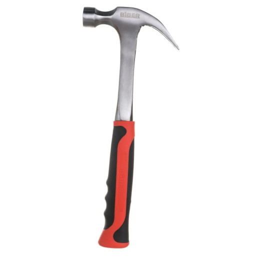 Молоток-гвоздодер Biber 85384 Профи цельнометаллическая рукоятка 600 г