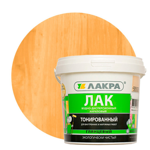 Лак акриловый тонированный Лакра с УФ-фильтром орегон 0,9 кг