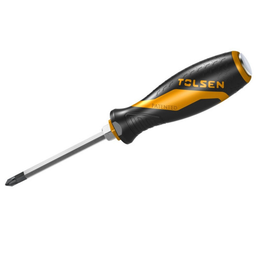 Отвертка крестовая Tolsen Gripro TT20122 силовая Phillips №1 100 мм