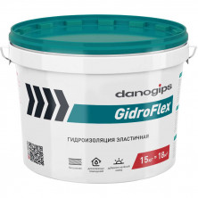 Гидроизоляция полимерная эластичная Danogips GidroFlex 15 кг  