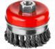 Щетка чашечная усиленная для УШМ Mirax 35144-080 жгутированная проволока 80 мм