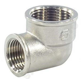 Угольник переходной латунный  20х15 мм 3/4х1/2 дюйма с внутренней резьбой