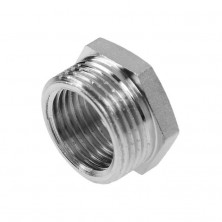 Футорка латунь хром Ду 15х10 (1/2"х3/8") НР/ВР R93 Giacomini R93X006