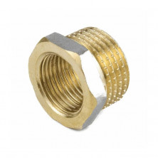 Футорка латунь никель Ду 15х10 (1/2"х3/8") НР/ВР 9024 ГОСТ 32585-2013 Aquasfera 9024-01