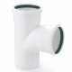 Тройник канализационный RAU-PP Rehau Raupiano Plus 110х110х110 мм 87 градусов max flow белый
