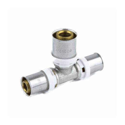 Тройник переходной МП латунь никель пресс 8010 Дн 20х16х20 ГОСТ 32415-2013 Aquasfera 8010-02