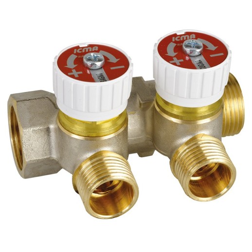 Коллекторная группа Icma 87227PA06 2 выхода с внутренней и наружной резьбой 3/4 дюйма