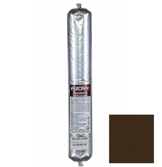 Герметик акриловый Eurotex шовный для дерева орех 600 мл  