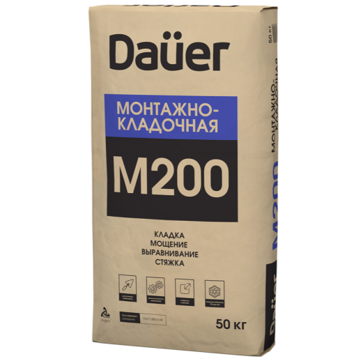 Сухая смесь Dauer М-200 монтажно-кладочная 50 кг