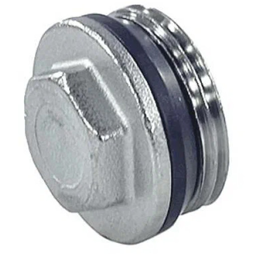 Пробка Giacomini R592DX005 1 дюйм для коллектора R592D латунная хромированная
