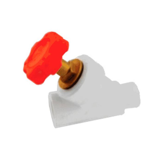 Клапан (вентиль) PP-R запорный серый внутр/наруж пайка Дн 20х45гр VALFEX 10173020Г