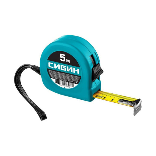 Рулетка Сибин 34020-05-19_z01 пластиковый корпус 5000х19 мм