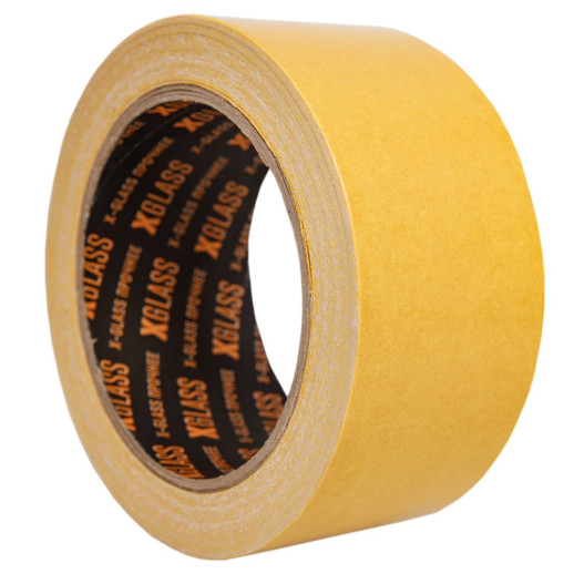 Лента клейкая X-Glass 5205 двухсторонняя на тканевой основе 50 мм 25 м 36 шт  