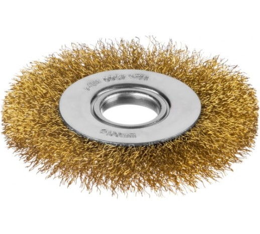 Щетка дисковая для УШМ Mirax 35141-100 латунированная проволока 100 мм