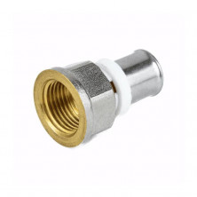 Муфта МП латунь никель пресс 8002 Дн 20х1/2" ВР ГОСТ 32415-2013 Aquasfera 8002-03