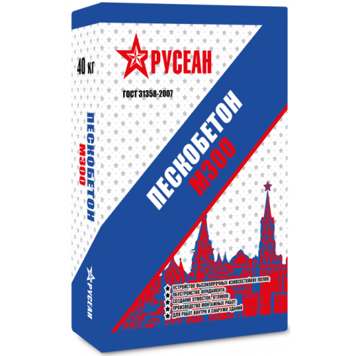 Пескобетон Русеан М-300 40 кг