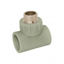 Тройник PP-R комбинированный серый НР Дн 20х1/2" VALFEX 10128020Г