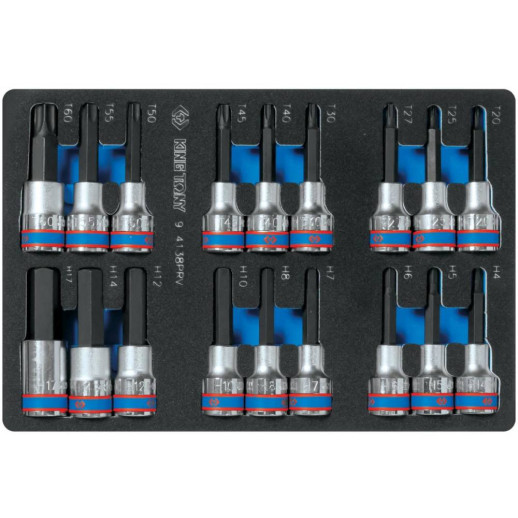 Набор торцевых насадок King Tony 9-4138PRV 1/2 дюйма 18 предметов