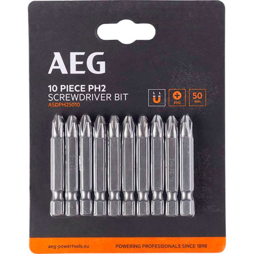 Бита AEG ASDPH25010 4932479504 РН2 50 мм 10 шт