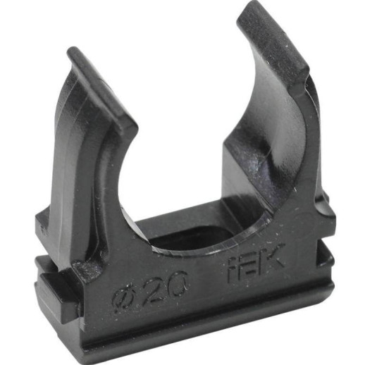 Держатель для труб IEK CTA10D-CF20-K02-100 с защелкой черный