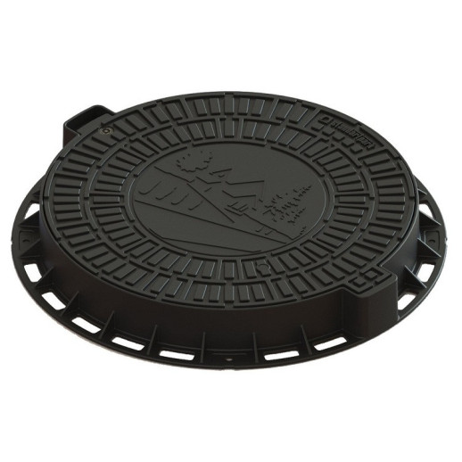 Люк садовый Standartpark Домик Л-60.80.10-ПП-Ф8 пластиковый черный  