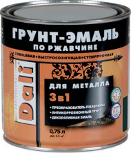DALI грунт-эмаль по ржавчине 3 в 1 красно-коричневая RAL 3011 0,75 л 6 19303