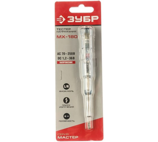 Тестер напряжения Зубр Мастер 45235