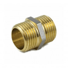 Ниппель латунь никель Ду 25 (1") НР 9022 ГОСТ 32585-2013 Aquasfera 9022-03