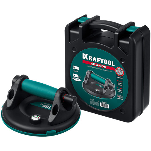Присоска вакуумная Kraftool SPG-200 33256-20 с манометром 200 мм 130 кг