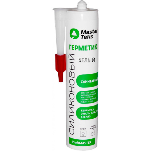 Герметик силиконовый Masterteks Profi Master санитарный белый 290 мл  