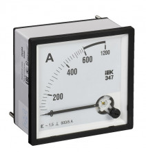 Амперметр IEK Э47 IPA10-6-0600-E 600/5А класс точности 1,5 72х72мм
