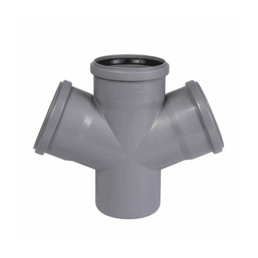 Крестовина PP-H 1-плоскостная серая HT HTDA Дн 110х110х110х67гр б/нап в/к Ostendorf 115900