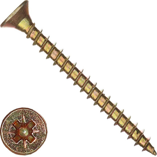 Шуруп с потайной головкой 6х140 мм