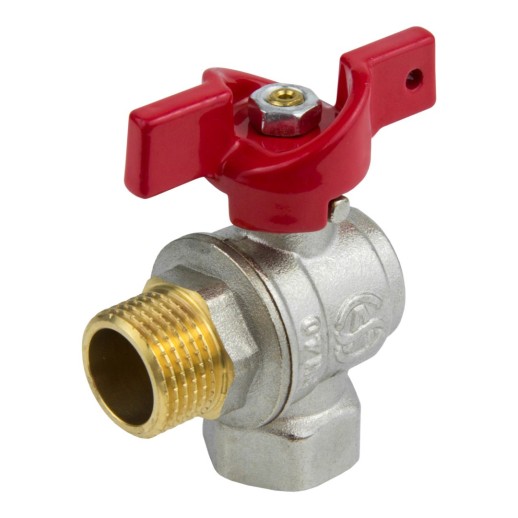 1/2? Aquasfera 1009-01 ВР/НР, Кран шаровой полнопроходной угловой (бабочка)