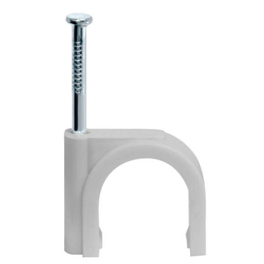 Скоба крепежная круглая IEK USK11-07-100 7 мм пластик 100 шт