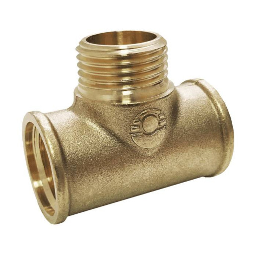 Тройник латунь переходной Ду 20 (3/4") ВР/НР/ВР VALFEX VF.132.L.034