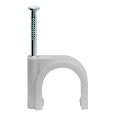 Скоба крепежная круглая IEK USK11-10-100 10мм пластик 100 шт