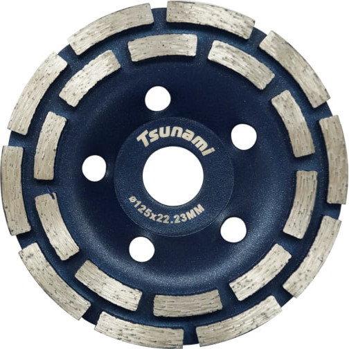 Чашка алмазная Tsunami двухрядная 125x22,23 мм