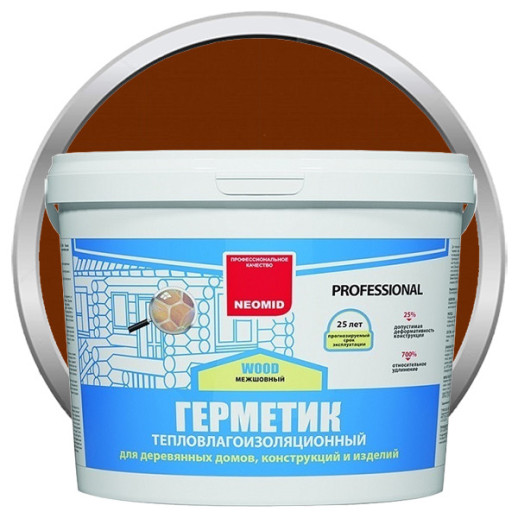 Герметик акриловый Neomid Wood Proffesional межшовный тик 3 кг  