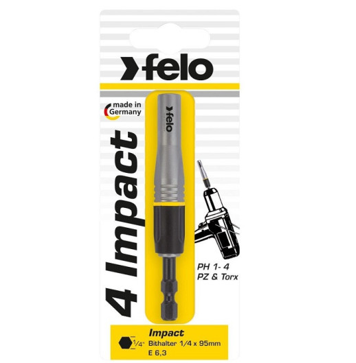 Держатель магнитный для ударных бит Felo 1/4 дюйма 95 мм в блистере