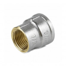 Муфта латунь никель переходная Ду 25х15 (1"х1/2") ВР/ВР 9019 ГОСТ 32585-2013 Aquasfera 9019-02